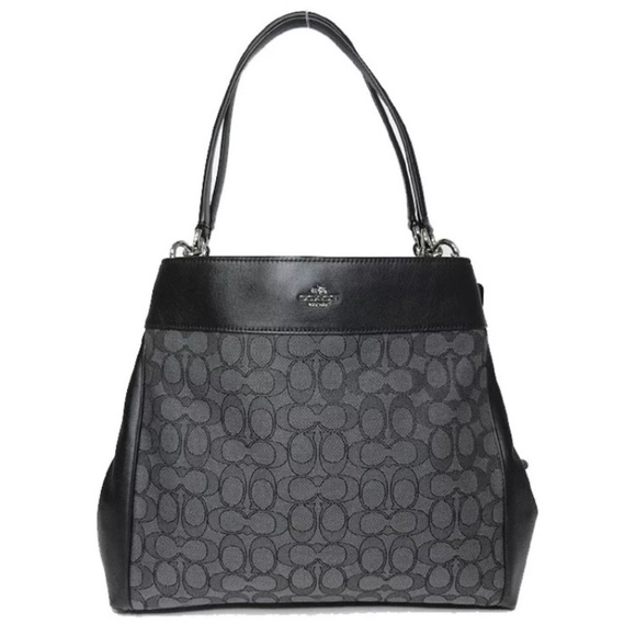 Authentic COACH leather Lexy Jacquard shoulder bag - Picture 5 of 8